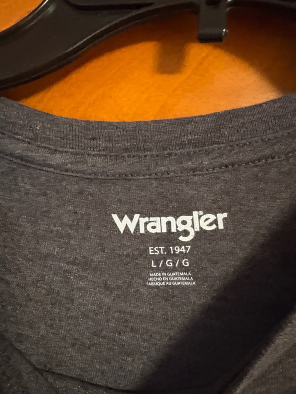 Wrangler Charcoal Graphic Desert Long Sleeve Tee with Orange & Lavender Accents - Picture 2 of 2